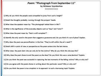 September 11th 9/11 Poem Photograph from September 11 by James Whitaker