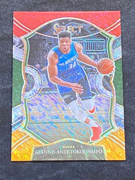 Lot Mint Select Red White Orange Prizm Giannis