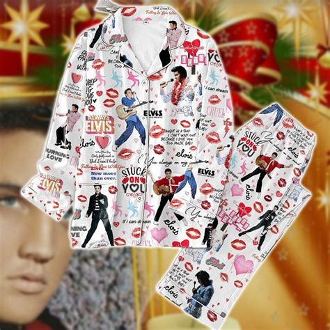 Elvis Presley Pajamas Set Elvis Presley Thick Pajamas Elvis Etsy