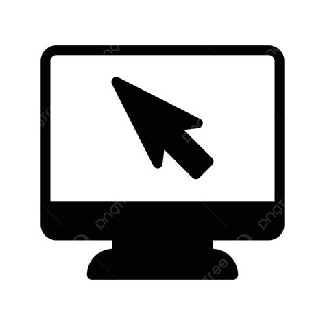 Haga Clic En Objeto De Computadora Plana Vector Png Plano