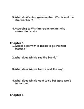 Tuck Everlasting Reading Comprehension Questions And Answers TpT