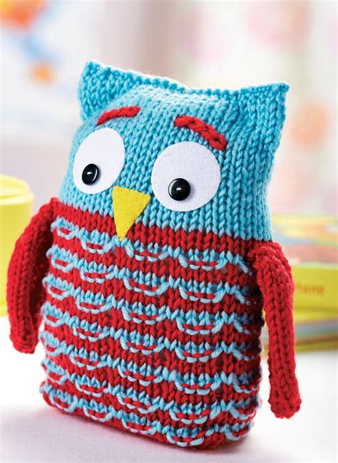 Sidney Owl Toy Knitting Patterns Lets Knit Magazine Owl Knitting