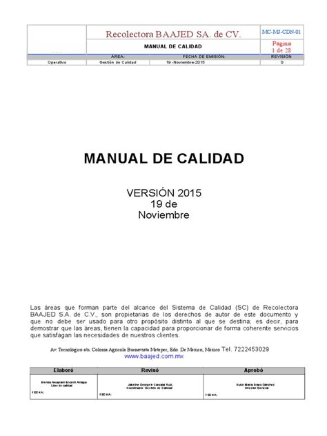 PDF Manual De Calidad AG DOKUMEN TIPS