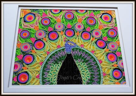 Truptis Craft Paper Quilling Peacock Mosaic