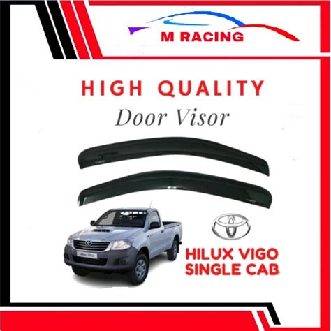 READY STOCK TOYOTA HILUX VIGO SINGLE CAB 2005 2015 FLAT DOOR VISOR AIR