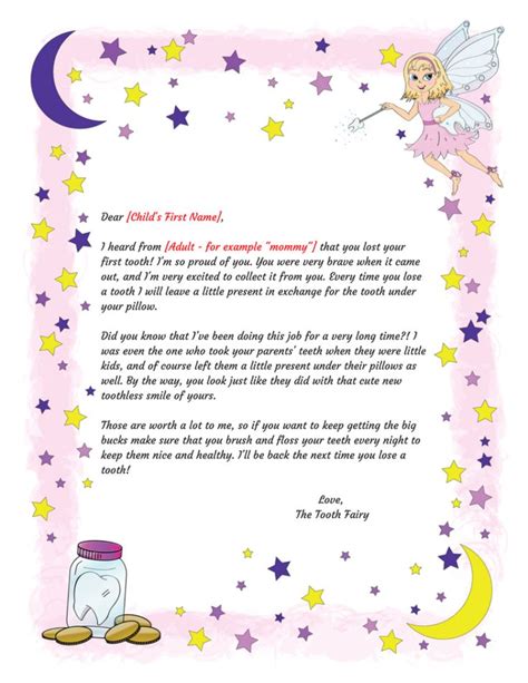 Tooth Fairy Letter Free Printable