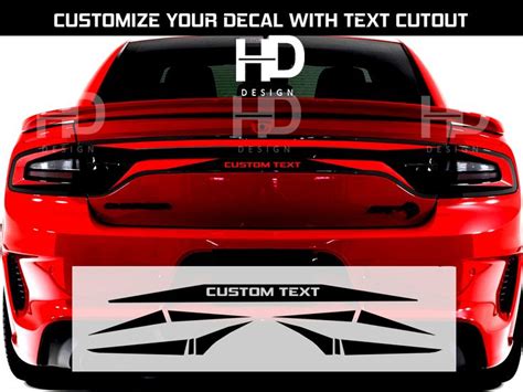 Hdusa For Charger Custom Text Black Racetrack Tail Light Vinyl Decal