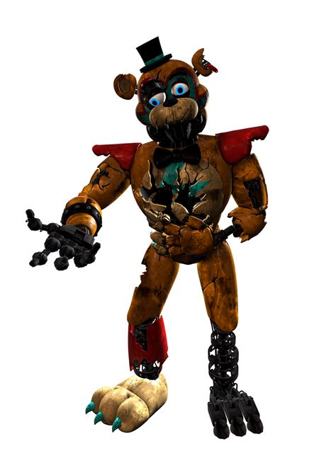 C4drender Shattered Glamrock Freddy V2 By Blackroseswagz On Deviantart