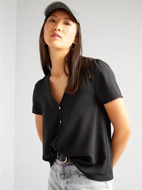 Blusas De Crepe Lisa - Blusa de crepé lisa - negro - 12.00€ - Kiabi