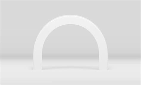 Premium Vector White Arch Decorative Showcase 3d Promo Display