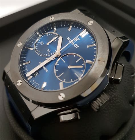 Classic Fusion 45 Ceramic Blue Chronograph Hublot 521 Cm 7170 Lr