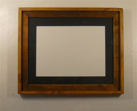 Reclaimed wood 16x20 picture frame with 12x16 black mat