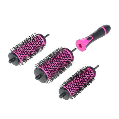 Round Brush Set With Detachable Barrels Nylon Bristles Set Of 3