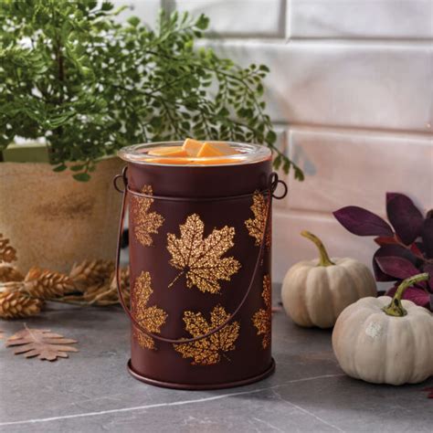 Fall Leaves Vintage Style Bulb Illumination Fragrance Warmer Candle