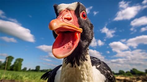 Premium Ai Image Photo Of A Muscovy Duck In The Farmland