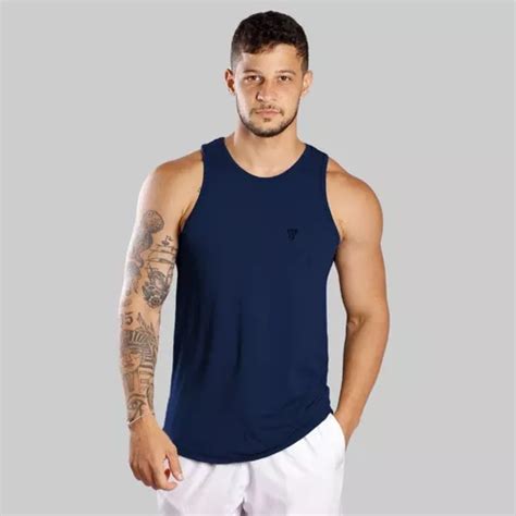 Camiseta Regata Masculina Treino Dryfit Lisa Básica Academia