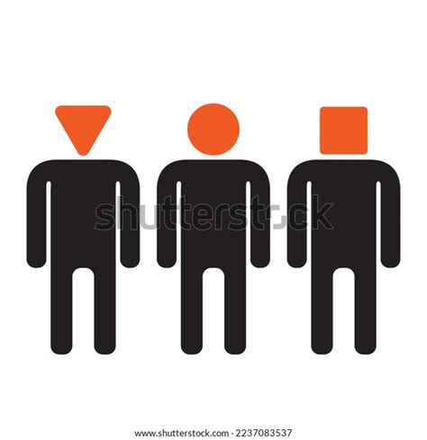 personality types people thinking differently stock vector royalty