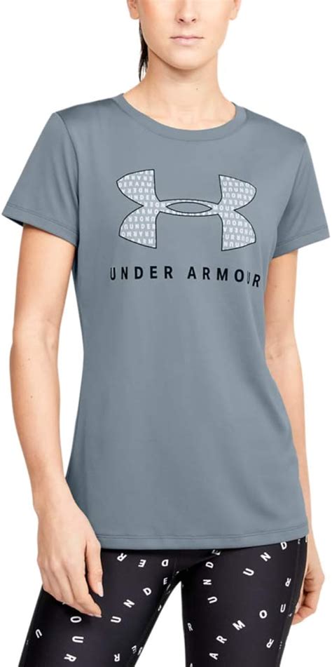 Grau Md Under Armour Damen Tech Ssc Graphic Kurzarmshirt Online