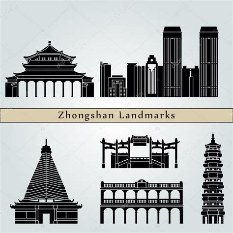 Zhongshan Landmarks And Monuments Stock Vector Image By Paulrommer