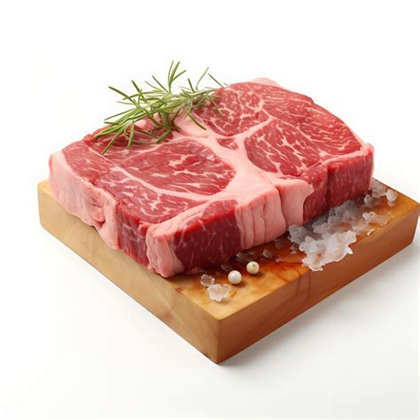 Aislado de carne wagyu a5 mostrando su equilibrio perfecto en sesión de