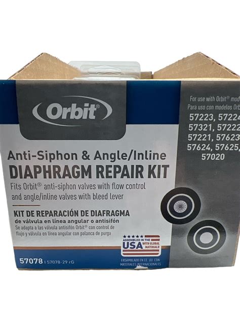 Orbit 57078 Anti Siphon And Angleinline Diaphragm Repair Kit Lot Of 2 Ebay