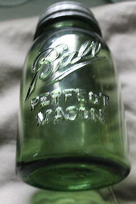 Rare Olive Green Ball Perfect Mason Fruit Jar From