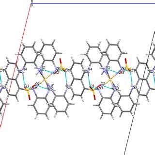 View Of The Molecular Packing Showing The Hydrogen Bonding