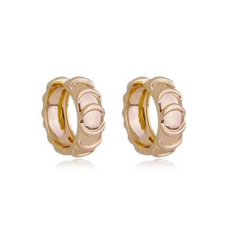 Comprar Brinco Argola Arch Dourado Liso A Partir De R