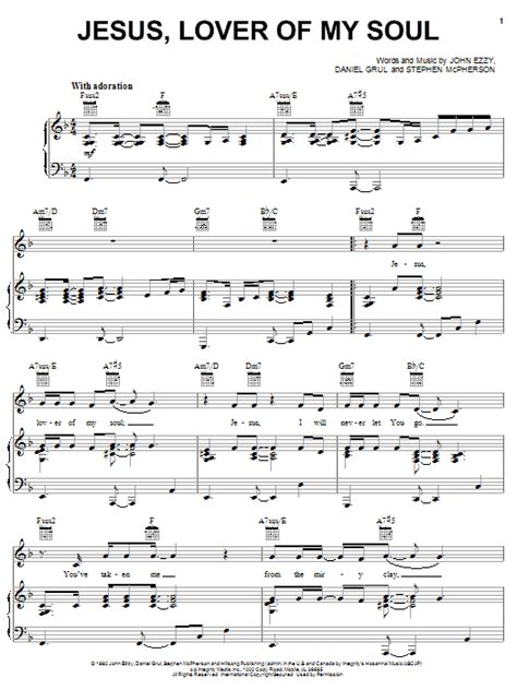 Download John Ezzy Jesus Lover Of My Soul Sheet Music Notes That Was Written For Easy Piano And