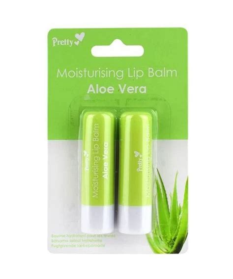 Pretty Moisturising Lip Balm Aloe Vera X 2 Suomen Hoitolatukku