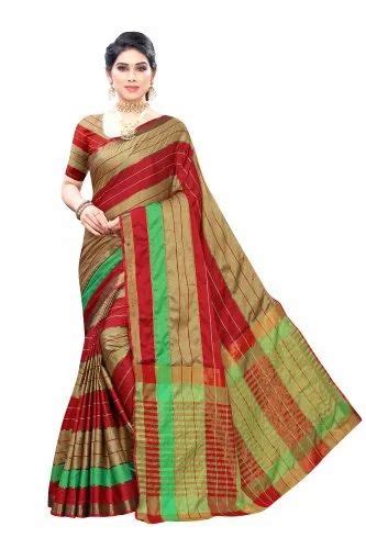 Zoya Textile Party Wear Banarasi Arunima Cotton Silk Saree With Blouse