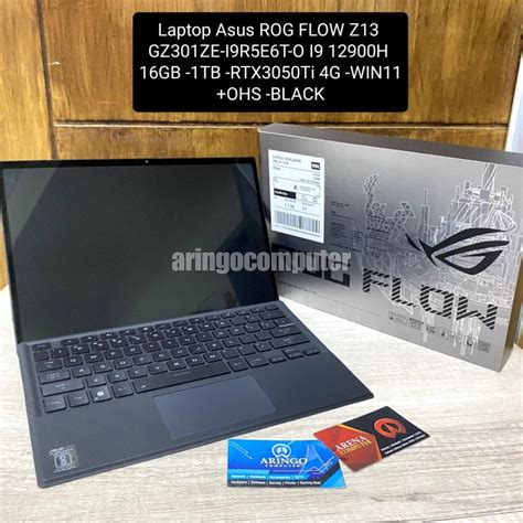 ARINGO Laptop Asus ROG FLOW Z13 GZ301ZE I9R5E6T O I9 12900H 16GB 1TB