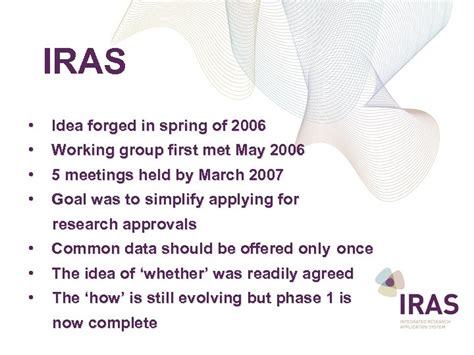 Iras Integrated Research Application System How Iras