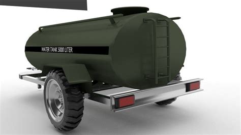 3d Model Water Tank Trailer Vr Ar Low Poly Cgtrader