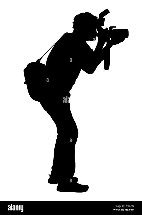 Photographer With Camera Silhouette Png