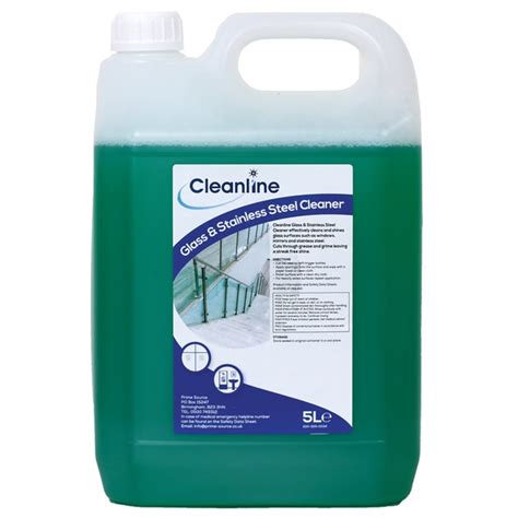 Cleanline Glass And Stainless Steel Cleaner 5 Litres Cleaning Supplies 4 U