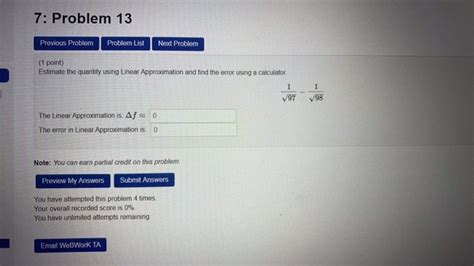 Solved 7 Problem 13 Previous Problem Problem List Next