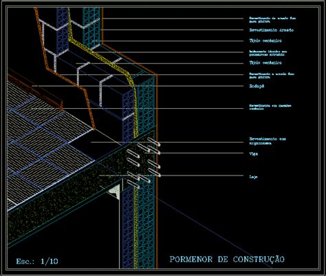 Planos De Encuentro Muro Losa En Dwg Autocad Cortes Con Detalles