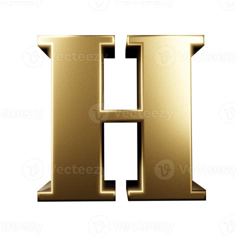 Luxury Text Effect Letter H 3d Render 16316949 Png