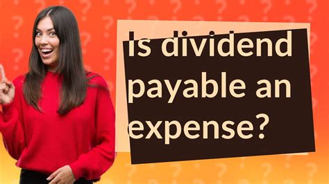 Is Dividend Payable An Expense Youtube