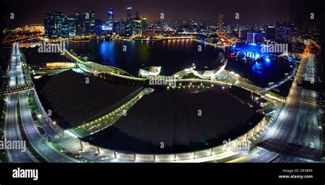 An Aerial View Of Marina Bay Singapore Stock Photo - Alamy