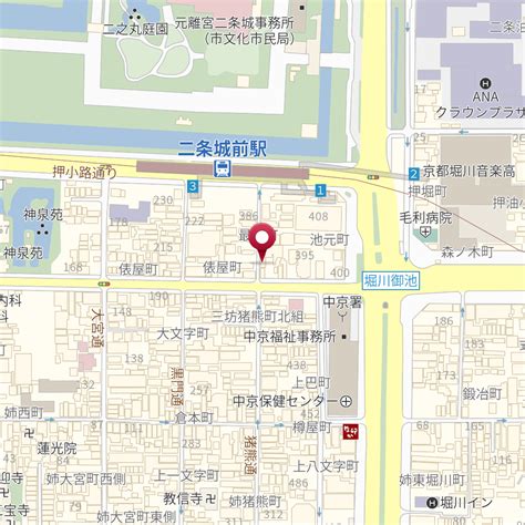 京都府京都市中京区猪熊通御池上る最上町392－6 の地図 Mapfan