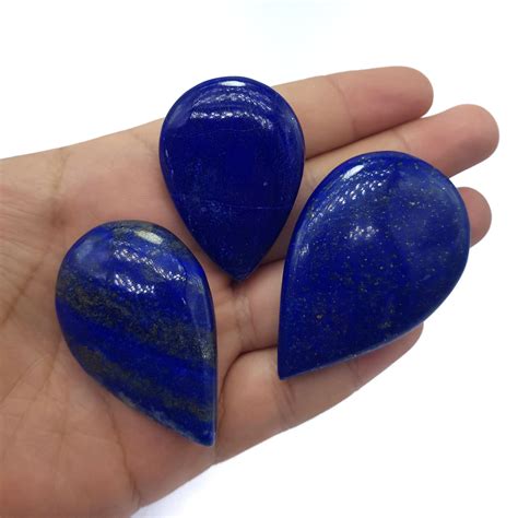 Grams Lapis Lazuli Pear Shape Cabochons Lapis Pear Shape Cabochons