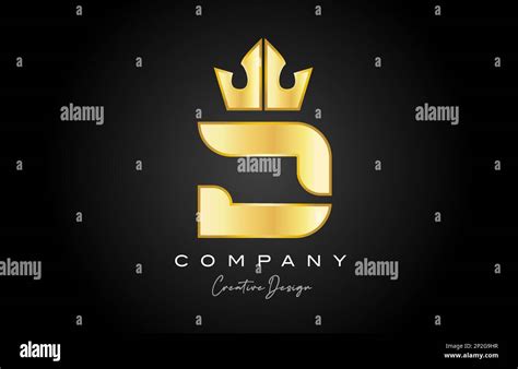 Gold Golden D Alphabet Letter Logo Icon Design Creative Crown King