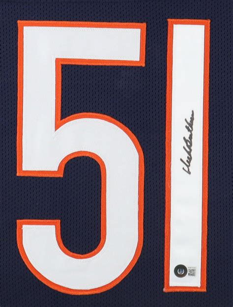 Dick Butkus Signed Custom Framed Jersey Display Beckett Pristine