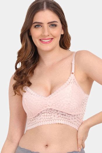 Buy Amour Secret Padded Non Wired High Coverage Bralette Peach At Rs688 Online Bra Online