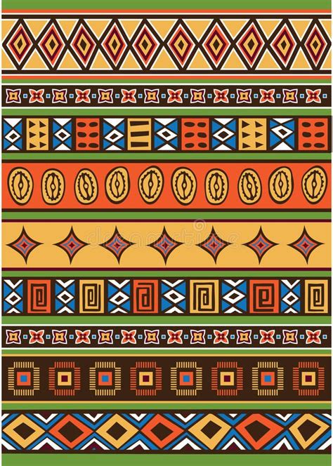 Photo About Vector Set Including Ethnic African Pattern With