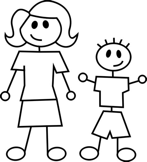 Mother Child Drawing Free Download On Clipartmag