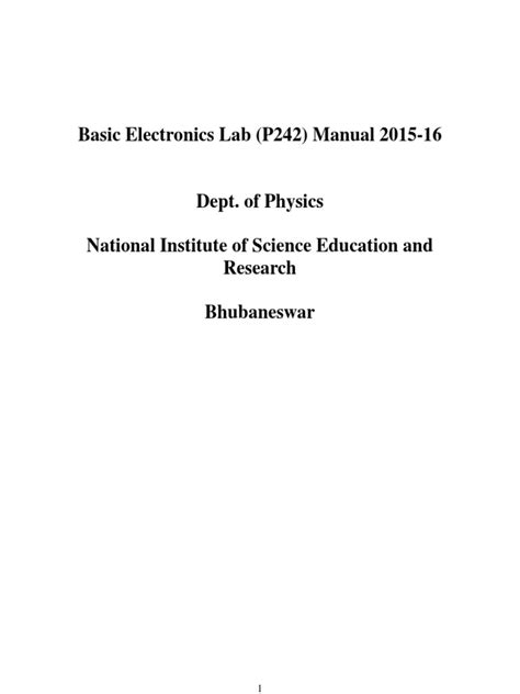 Guide To Basic Electronics Lab Components And Their Identification