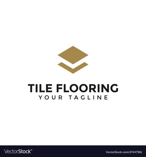 Elegant Tile Flooring Logo Design Template Vector Image